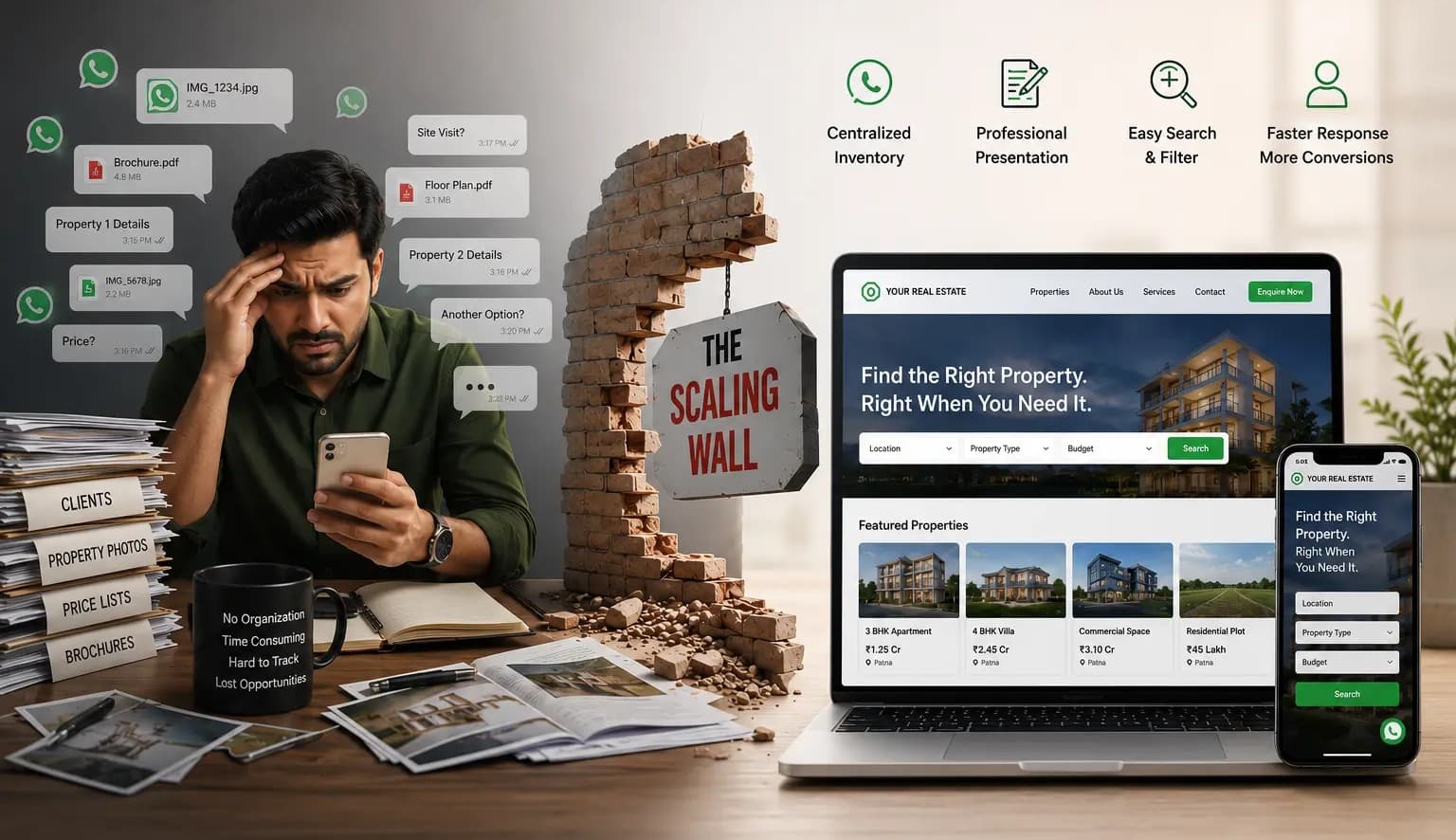 The WhatsApp Trap: Why Sharing Properties One-by-One Doesn't Scale